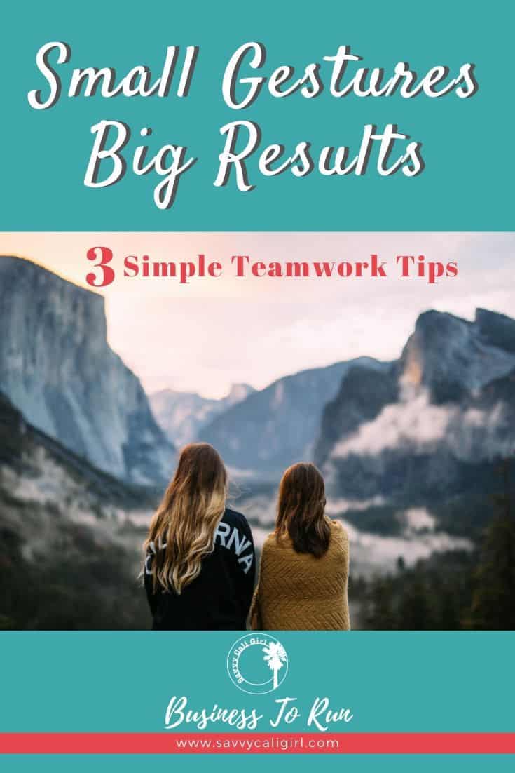 Simple Teamwork Tips from Savvy Cali Girl