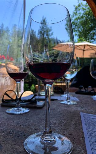 Glass of Wine at Castello di Amorosa