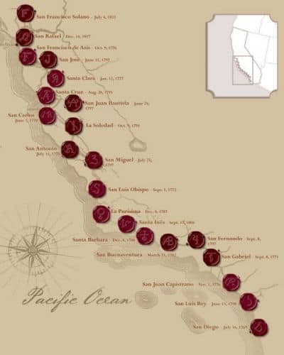 California Missions Map