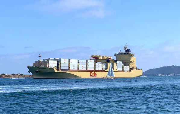 Dole Container Ship Arriving in San Diego