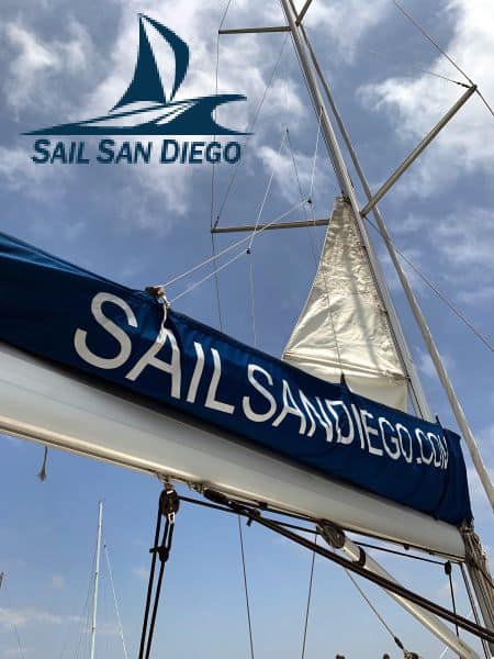 Sail San Diego Mast and Logo