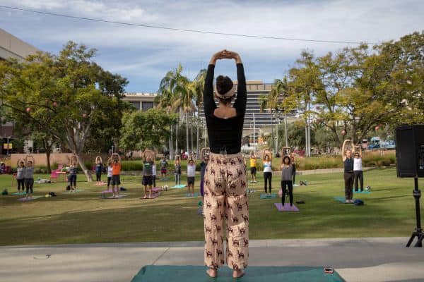 Yoga at Grand Park in DTLA