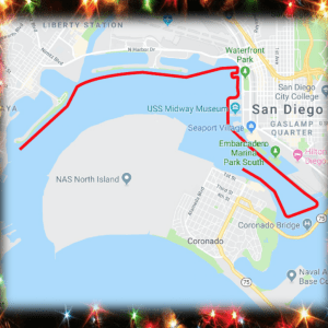 Map of 2021 SD Boat Parade Route